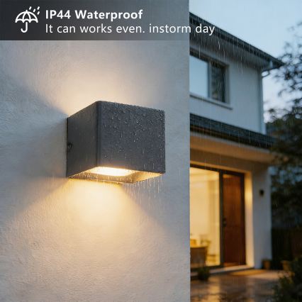 Brilagi - LED-Außenwandleuchte DONNANI LED/5W/230V 10 cm anthrazit IP44