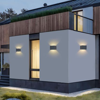 Brilagi - LED-Außenwandleuchte DONNANI LED/5W/230V 10 cm anthrazit IP44