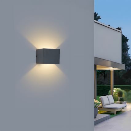 Brilagi - LED-Außenwandleuchte DONNANI LED/5W/230V 10 cm anthrazit IP44