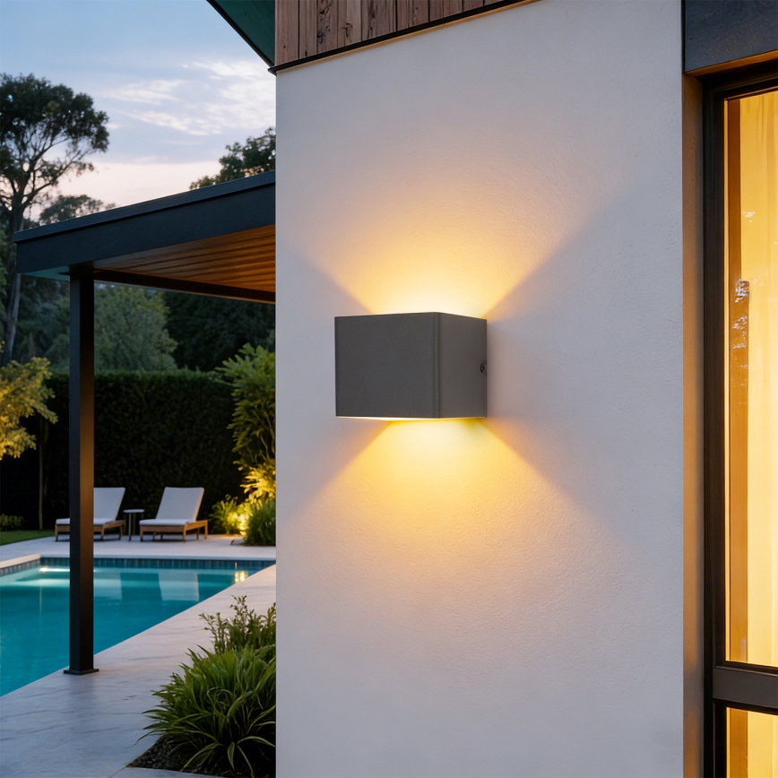 Brilagi - LED-Außenwandleuchte DONNANI LED/5W/230V 10 cm anthrazit IP44