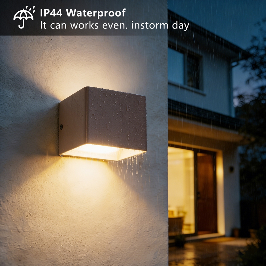 BRILAGI - LED Außenwandleuchte DONNANI LED/5W/230V 10 cm braun IP44