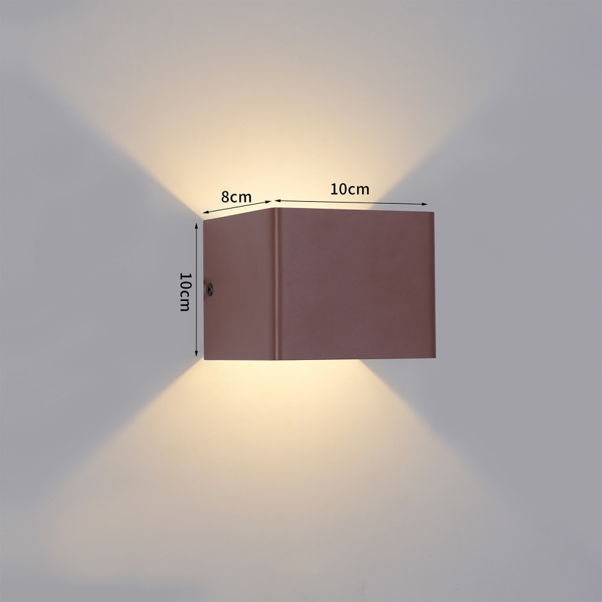 BRILAGI - LED Außenwandleuchte DONNANI LED/5W/230V 10 cm braun IP44