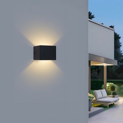 Brilagi - LED-Außenwandleuchte DONNANI LED/5W/230V 10 cm schwarz IP44