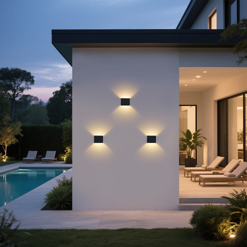 Brilagi - LED-Außenwandleuchte DONNANI LED/5W/230V 10 cm schwarz IP44
