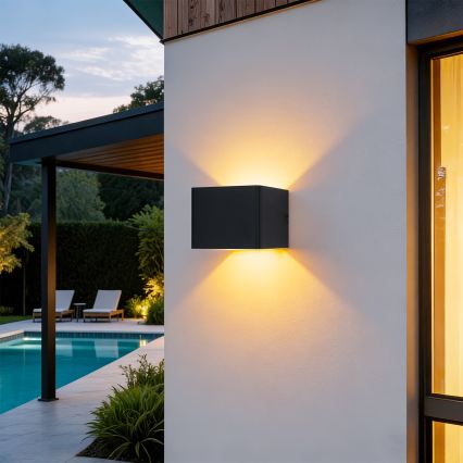 Brilagi - LED-Außenwandleuchte DONNANI LED/5W/230V 10 cm schwarz IP44