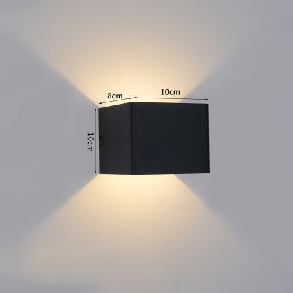 Brilagi - LED-Außenwandleuchte DONNANI LED/5W/230V 10 cm schwarz IP44