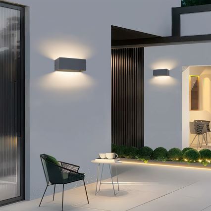 Brilagi - LED Außenwandleuchte DONNANI LED/7W/230V 20 cm Anthrazit IP44