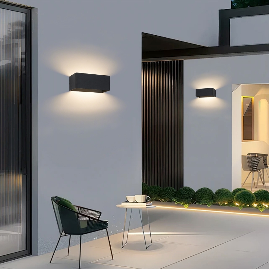 Brilagi - LED-Außenwandleuchte DONNANI LED/7W/230V 20 cm schwarz IP44