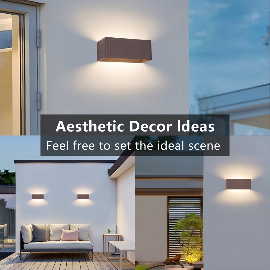 Brilagi - LED-Außenwandleuchte DONNANI LED/7W/230V braun IP44
