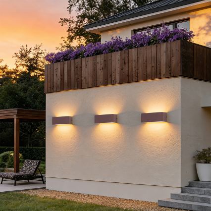Brilagi - LED-Außenwandleuchte DONNANI LED/7W/230V braun IP44