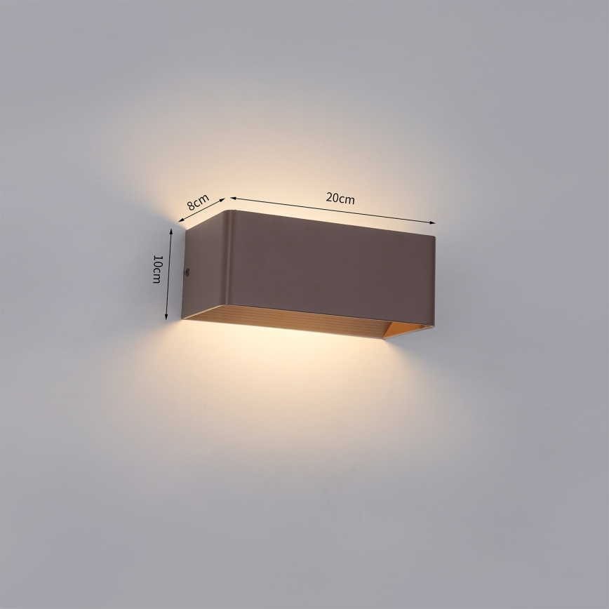 Brilagi - LED-Außenwandleuchte DONNANI LED/7W/230V braun IP44