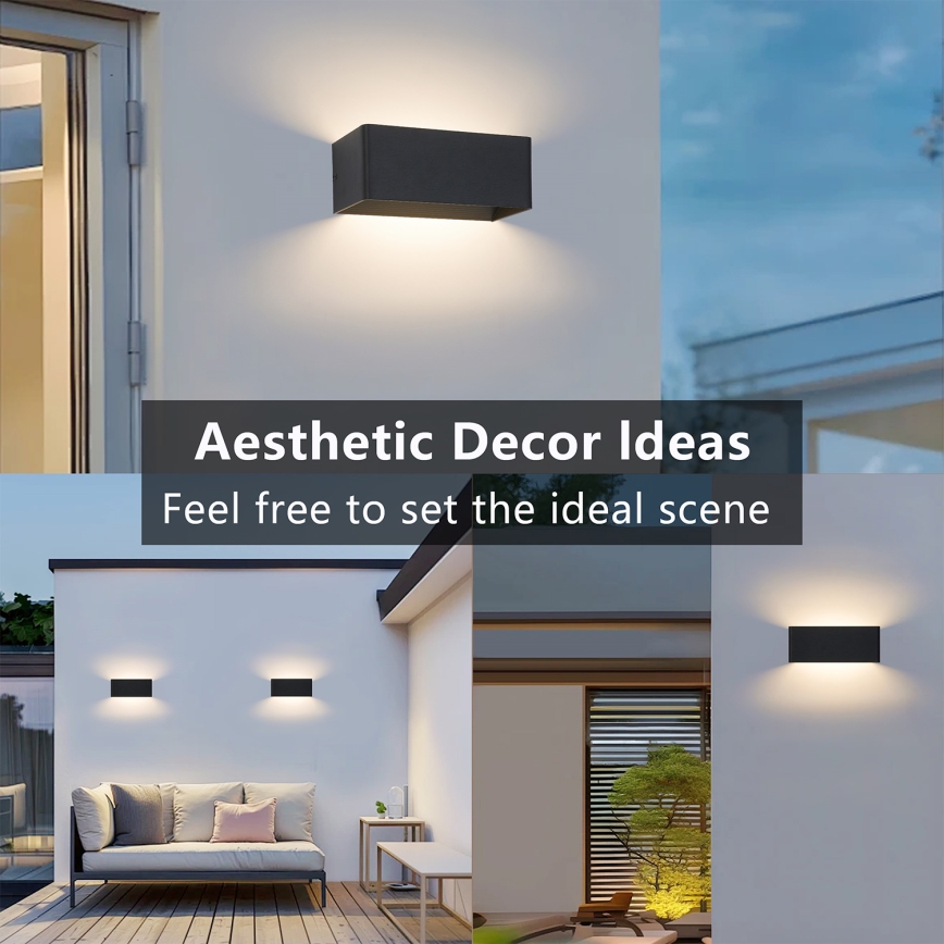 Brilagi - LED-Außenwandleuchte DONNANI LED/7W/230V schwarz IP44