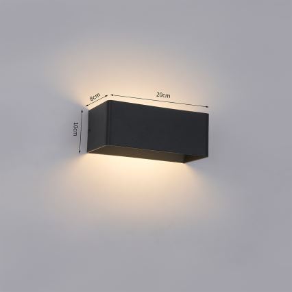 Brilagi - LED-Außenwandleuchte DONNANI LED/7W/230V schwarz IP44