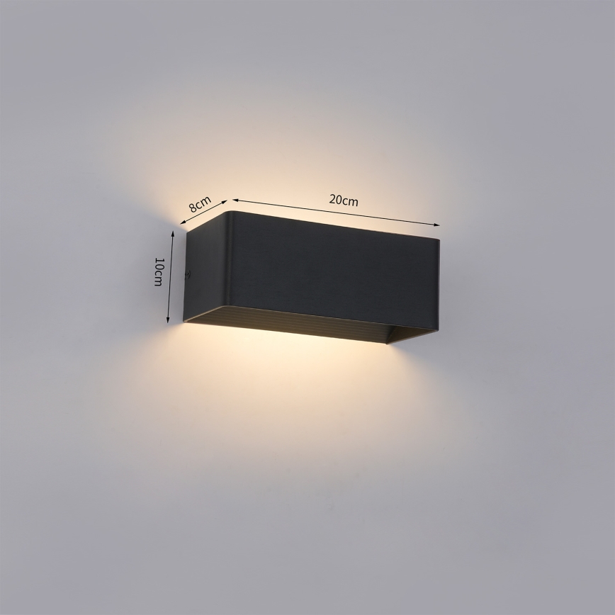 Brilagi - LED-Außenwandleuchte DONNANI LED/7W/230V schwarz IP44