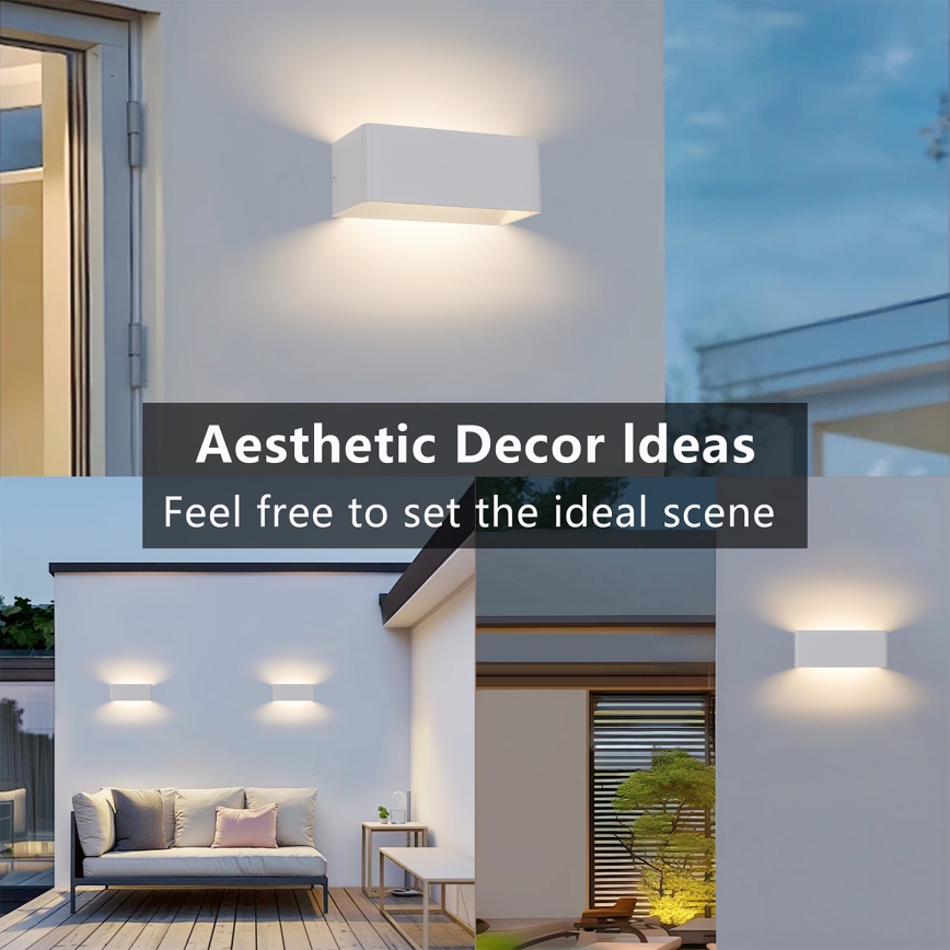 Brilagi - LED Außenwandleuchte DONNANI LED/7W/230V weiß IP44