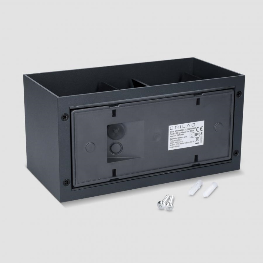 Brilagi - LED-Außenwandleuchte DOUBLE CUBE LED/12W/230V anthrazit IP65