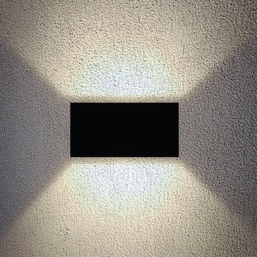 Brilagi - LED-Außenwandleuchte DOUBLE CUBE LED/12W/230V schwarz IP65