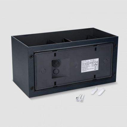 Brilagi - LED-Außenwandleuchte DOUBLE CUBE LED/12W/230V schwarz IP65