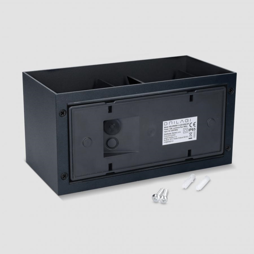 Brilagi - LED-Außenwandleuchte DOUBLE CUBE LED/12W/230V schwarz IP65