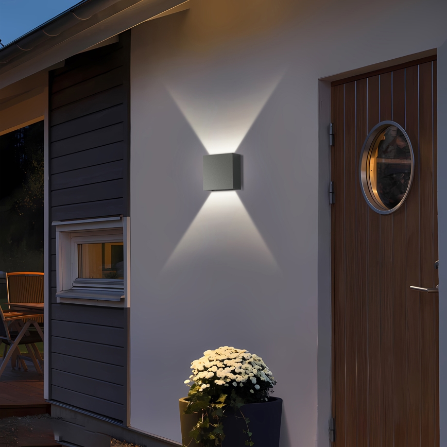 Brilagi - LED-Außenwandleuchte DOUBLERAY LED/4W/230V Anthrazit IP65