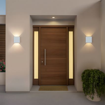 Brilagi - LED-Außenwandleuchte DOUBLERAY LED/6W/230V weiß IP54