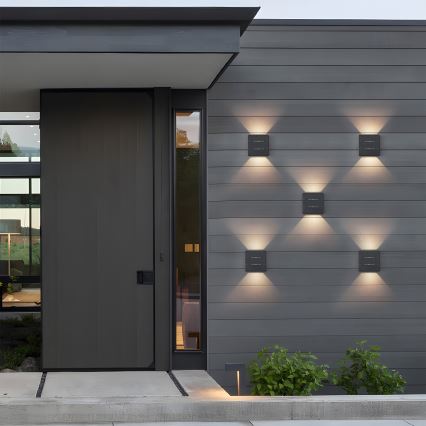 Brilagi -LED Außenwandleuchte DOUBLERAY LINE LED/6W/230V Anthrazit IP54