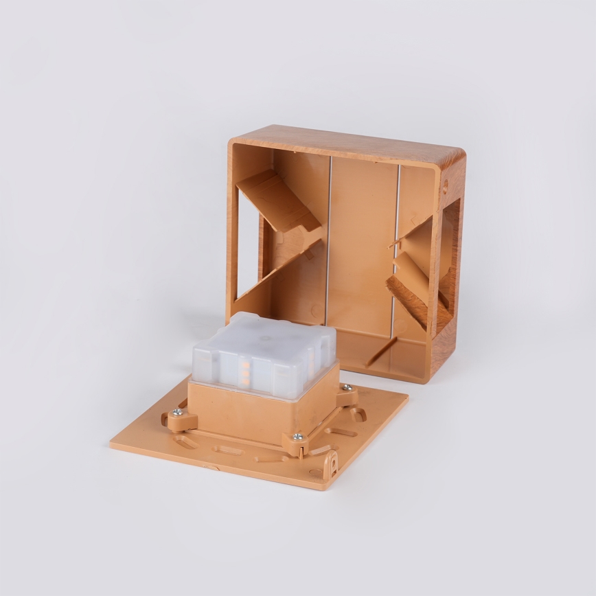 Brilagi -LED Außenwandleuchte DOUBLERAY LINE LED/6W/230V in Holzoptik IP54