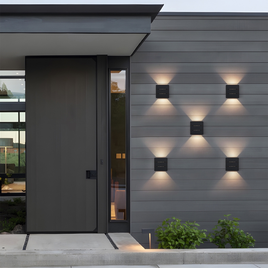 Brilagi - LED Außenwandleuchte DOUBLERAY LINE LED/6W/230V schwarz IP54