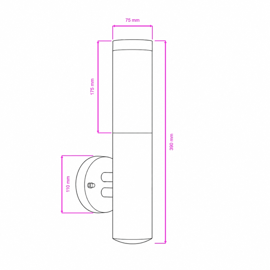 BRILAGI - LED-Außen-Wandleuchte ELIA 1xE27/7W/230V 4000K IP44 mattchrom