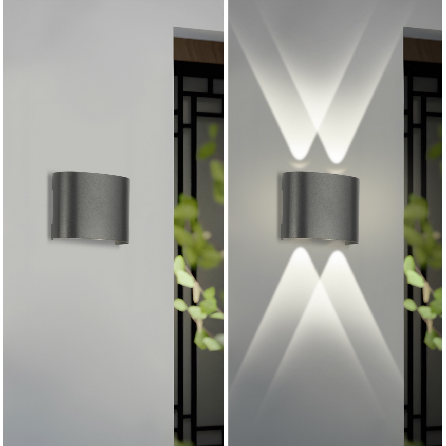 Brilagi - LED Außenwandleuchte FLAREBOX LED/4W/230V anthrazit IP65