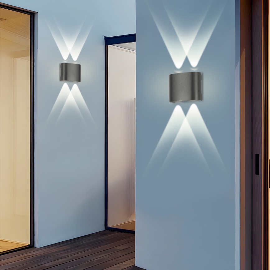 Brilagi - LED Außenwandleuchte FLAREBOX LED/4W/230V anthrazit IP65