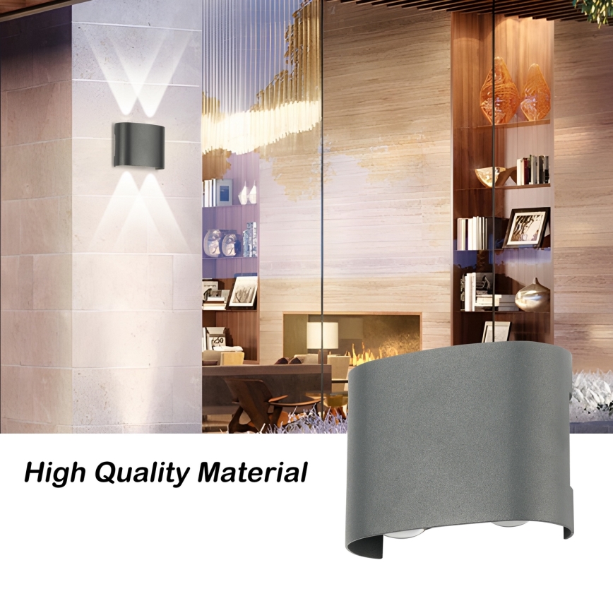 Brilagi - LED Außenwandleuchte FLAREBOX LED/4W/230V anthrazit IP65