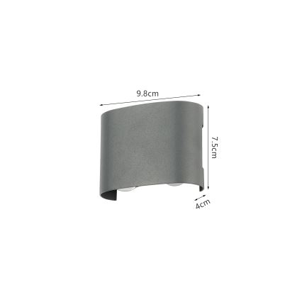 Brilagi - LED Außenwandleuchte FLAREBOX LED/4W/230V anthrazit IP65