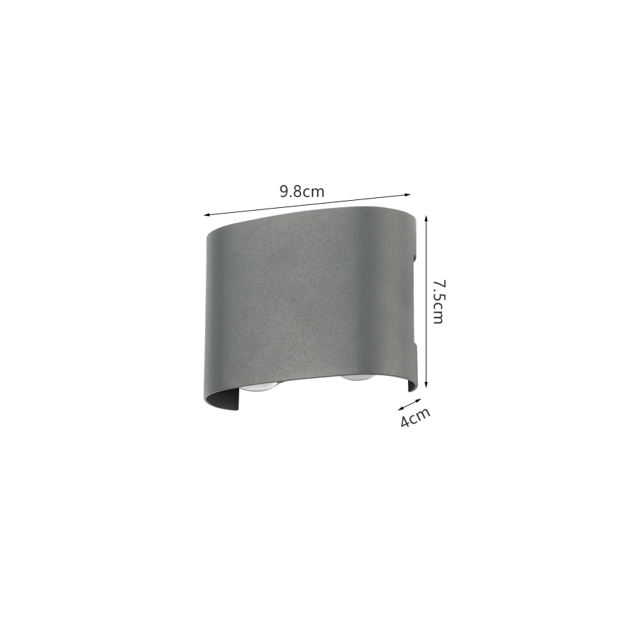 Brilagi - LED Außenwandleuchte FLAREBOX LED/4W/230V anthrazit IP65