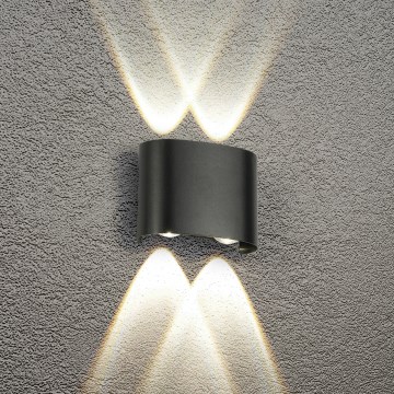 Brilagi - LED-Außenwandleuchte FLAREBOX LED/4W/230V schwarz IP65