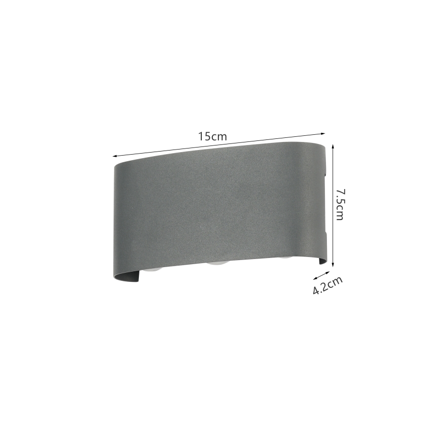 Brilagi - LED Außenwandleuchte FLAREBOX LED/6W/230V anthrazit IP65