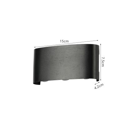 Brilagi - LED-Außenwandleuchte FLAREBOX LED/6W/230V schwarz IP65