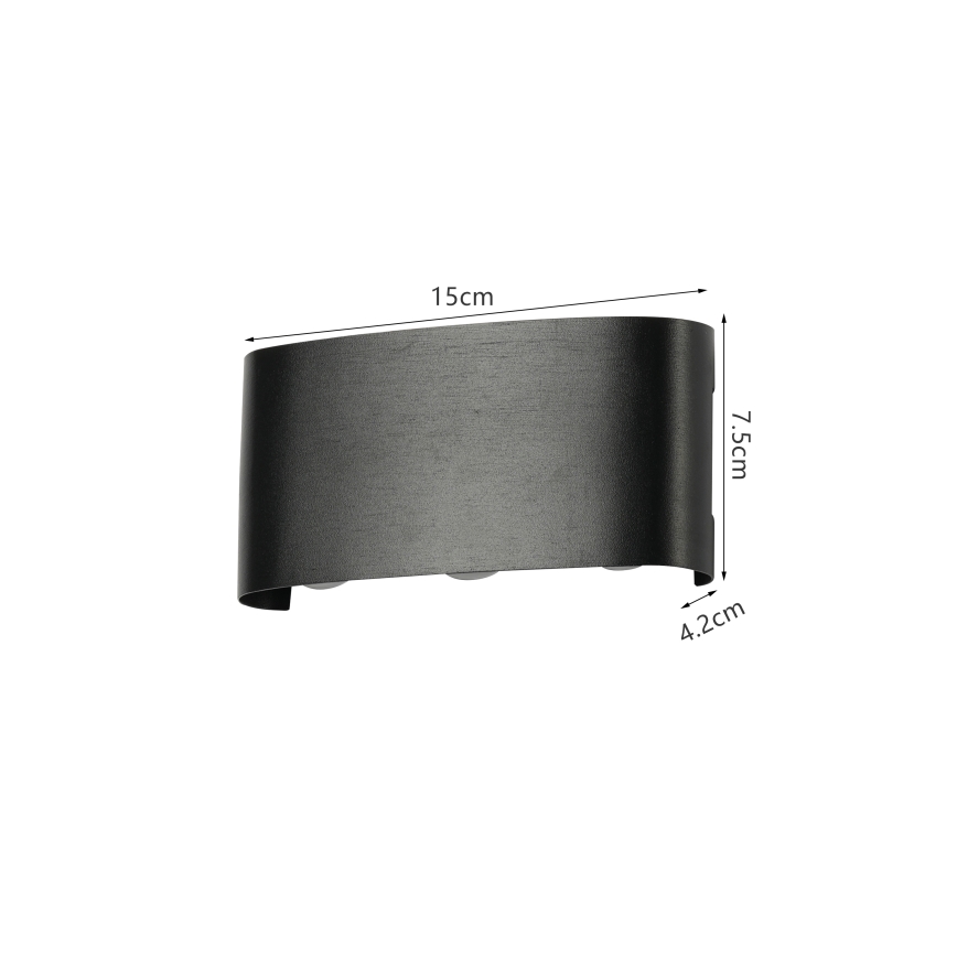 Brilagi - LED-Außenwandleuchte FLAREBOX LED/6W/230V schwarz IP65
