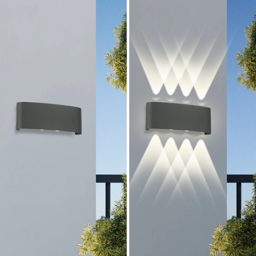 Brilagi - LED-Außenwandleuchte FLAREBOX LED/8W/230V Anthrazit IP65