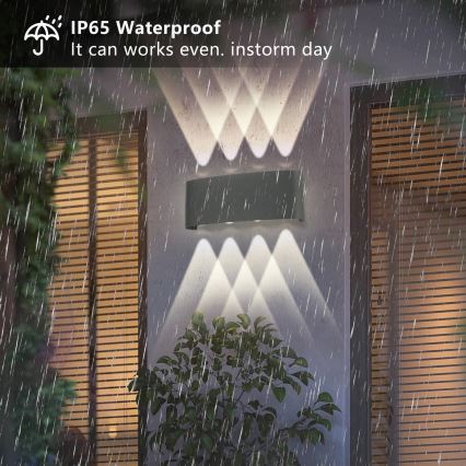 Brilagi - LED-Außenwandleuchte FLAREBOX LED/8W/230V Anthrazit IP65