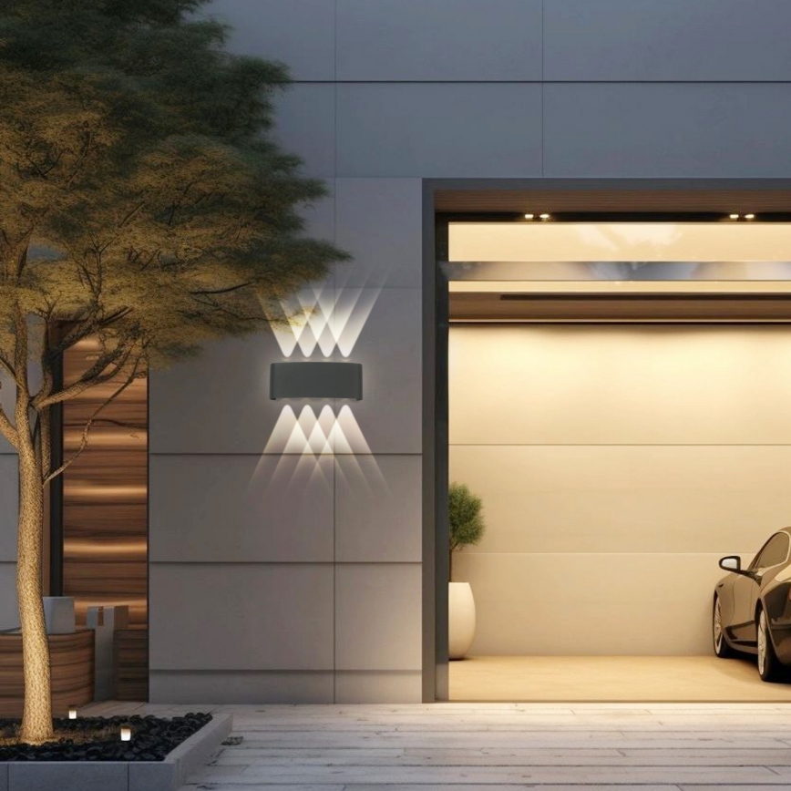 Brilagi - LED-Außenwandleuchte FLAREBOX LED/8W/230V Anthrazit IP65