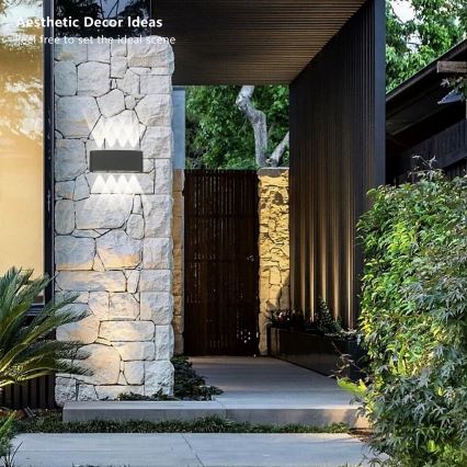 Brilagi - LED-Außenwandleuchte FLAREBOX LED/8W/230V Anthrazit IP65