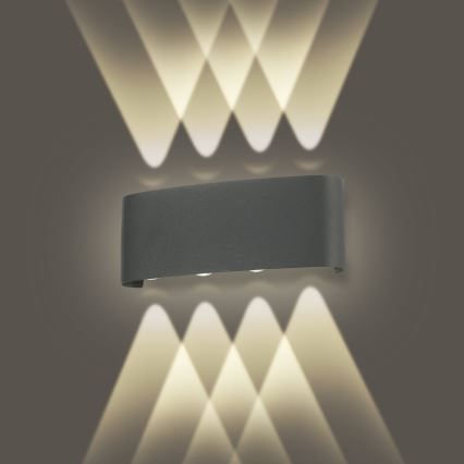 Brilagi - LED-Außenwandleuchte FLAREBOX LED/8W/230V Anthrazit IP65