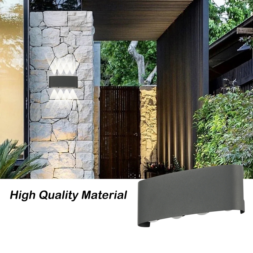 Brilagi - LED-Außenwandleuchte FLAREBOX LED/8W/230V Anthrazit IP65