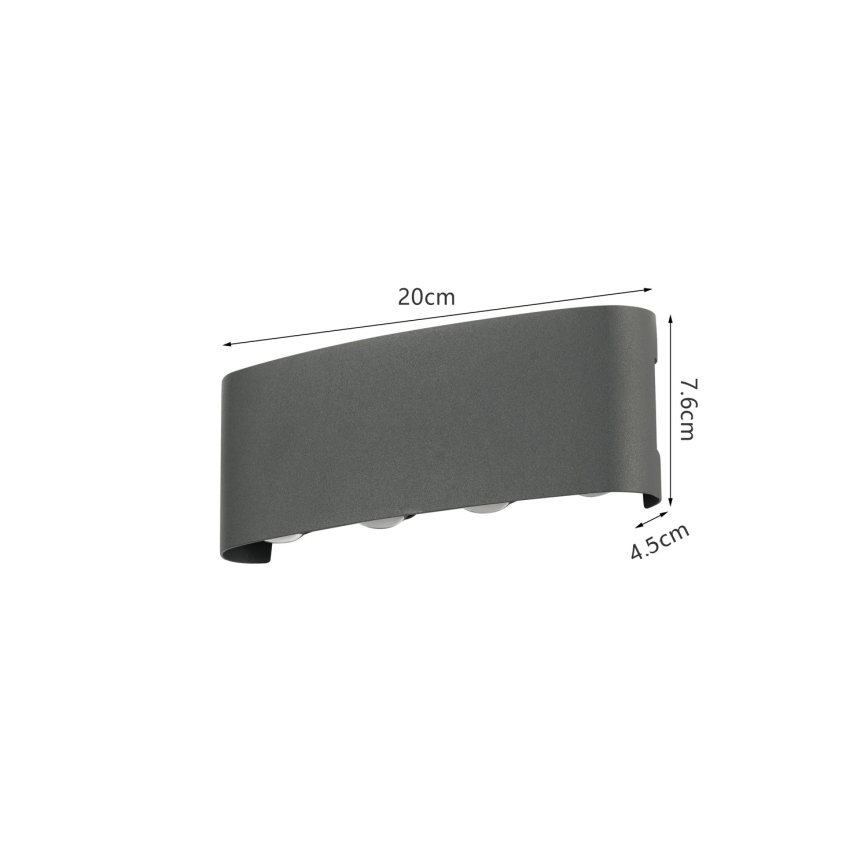 Brilagi - LED Außenwandleuchte FLAREBOX LED/8W/230V antrazit IP65