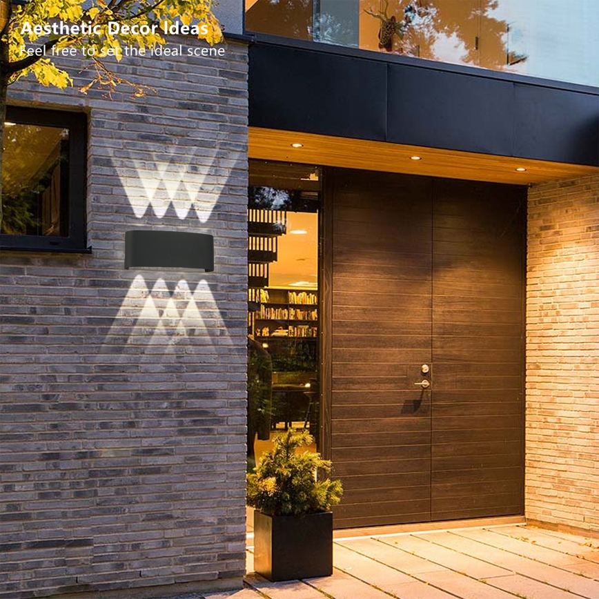 Brilagi - LED-Außenwandleuchte FLAREBOX LED/8W/230V schwarz IP65