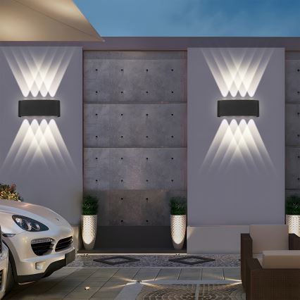 Brilagi - LED-Außenwandleuchte FLAREBOX LED/8W/230V schwarz IP65