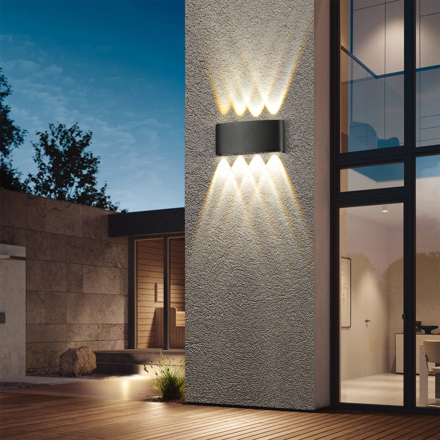 Brilagi - LED-Außenwandleuchte FLAREBOX LED/8W/230V schwarz IP65