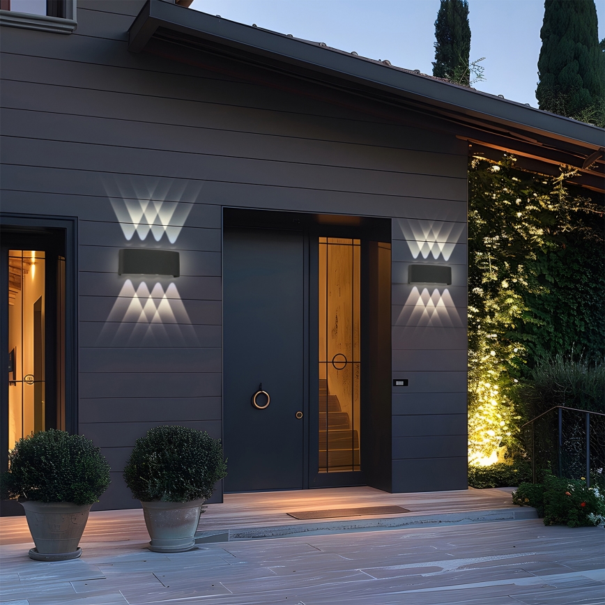 Brilagi - LED-Außenwandleuchte FLAREBOX LED/8W/230V schwarz IP65