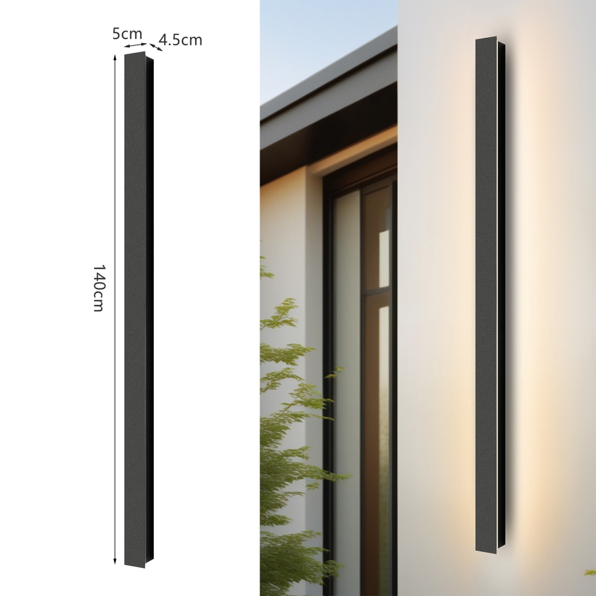 Brilagi - LED-Außenwandleuchte LINEAR LED/32W/230V 4000K IP65 140 cm schwarz